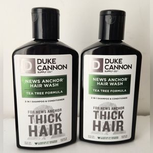 Duke Cannon Lot News Anchor 2-In-1 Hair Wash Shampoo Conditioner Tea Tree 10oz